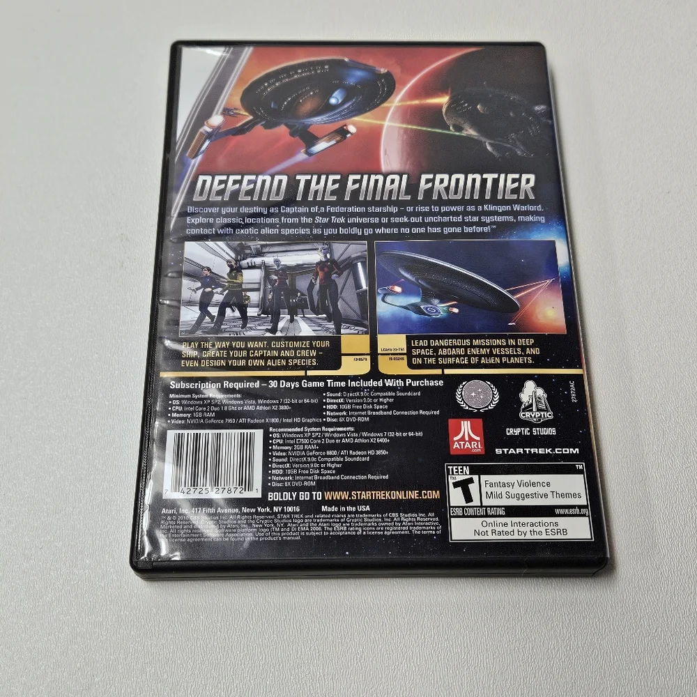 Star Trek Online PC DVD-ROM Video Game